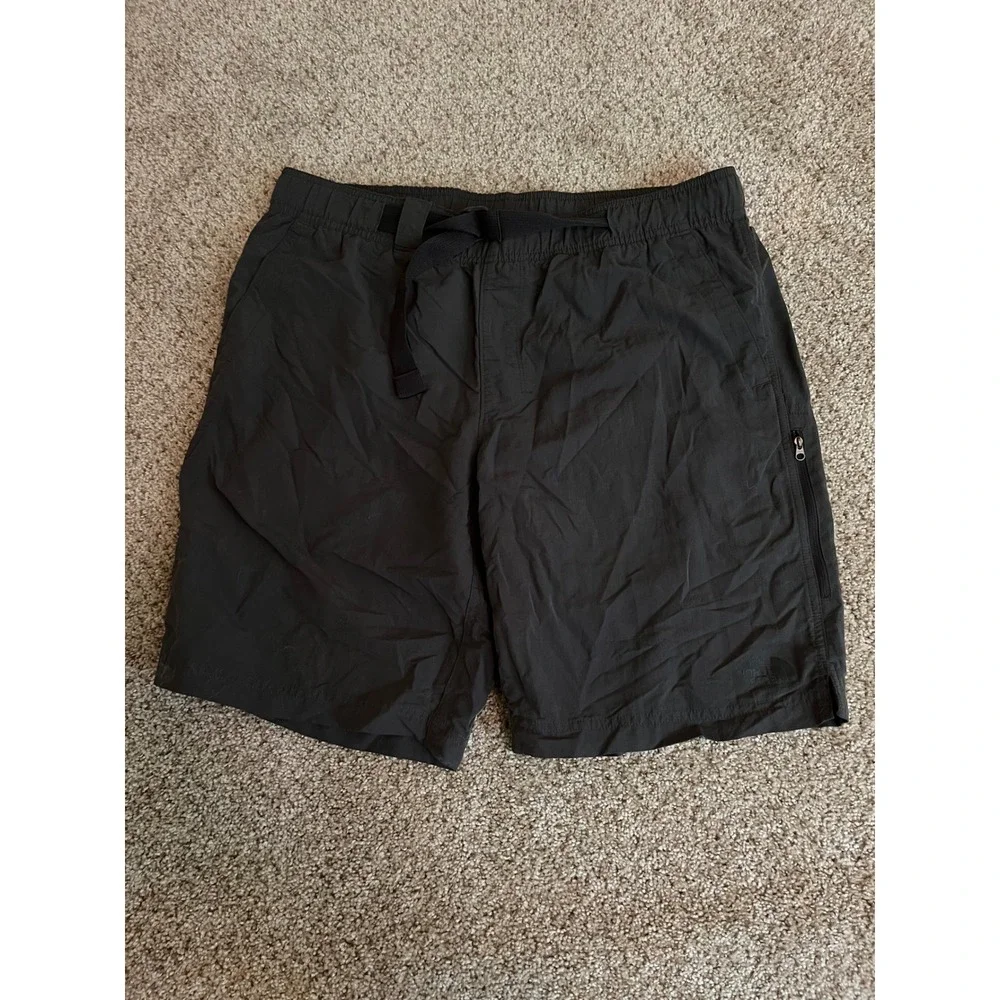 The North Face Mens Shorts Large Black FlashDry Belted Hiking Cargo 9